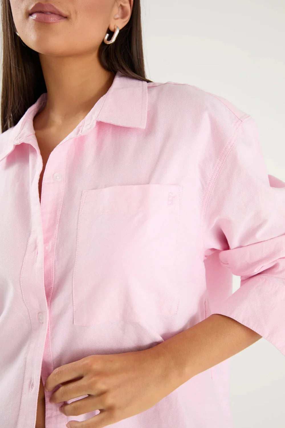 Signature Oxford Oversized Shirt Pink