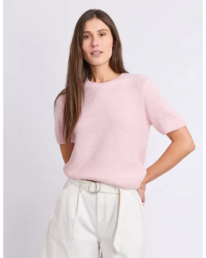 Blair Short Sleeve Knit Ballerina Pink