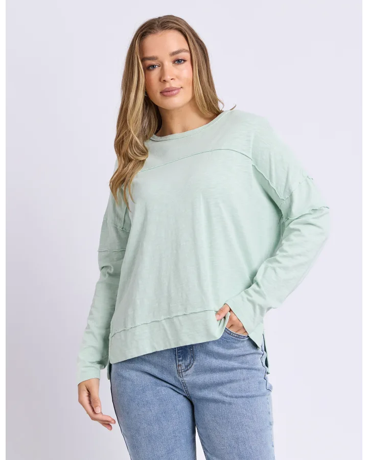 Jayne Throw On Top Subdued Mint
