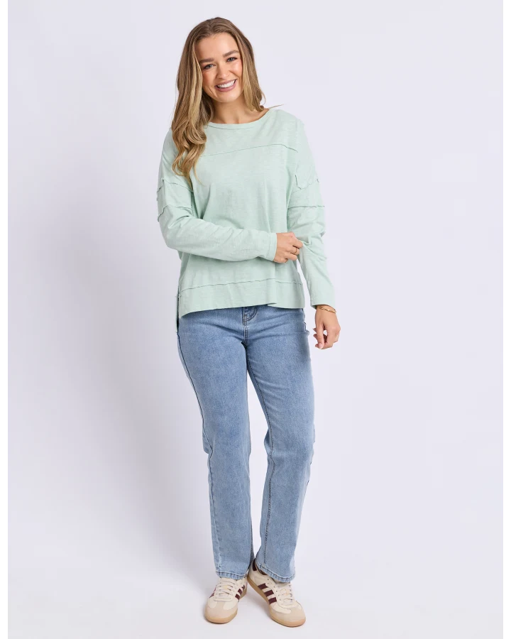 Jayne Throw On Top Subdued Mint