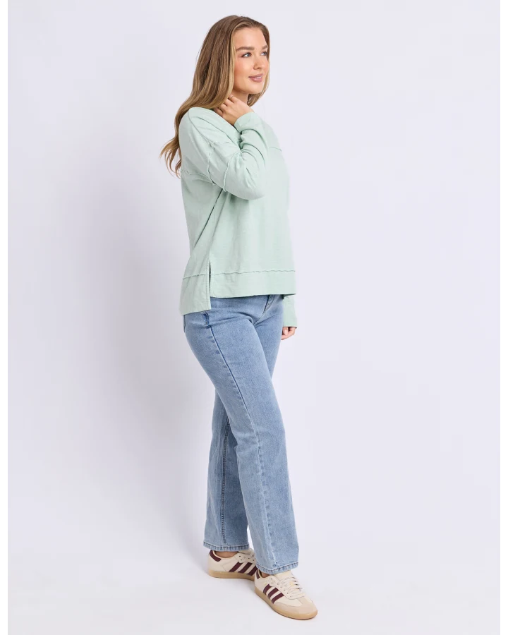 Jayne Throw On Top Subdued Mint