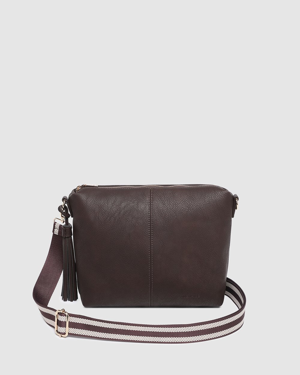 Daisy Stripe Crossbody Bag Chocolate