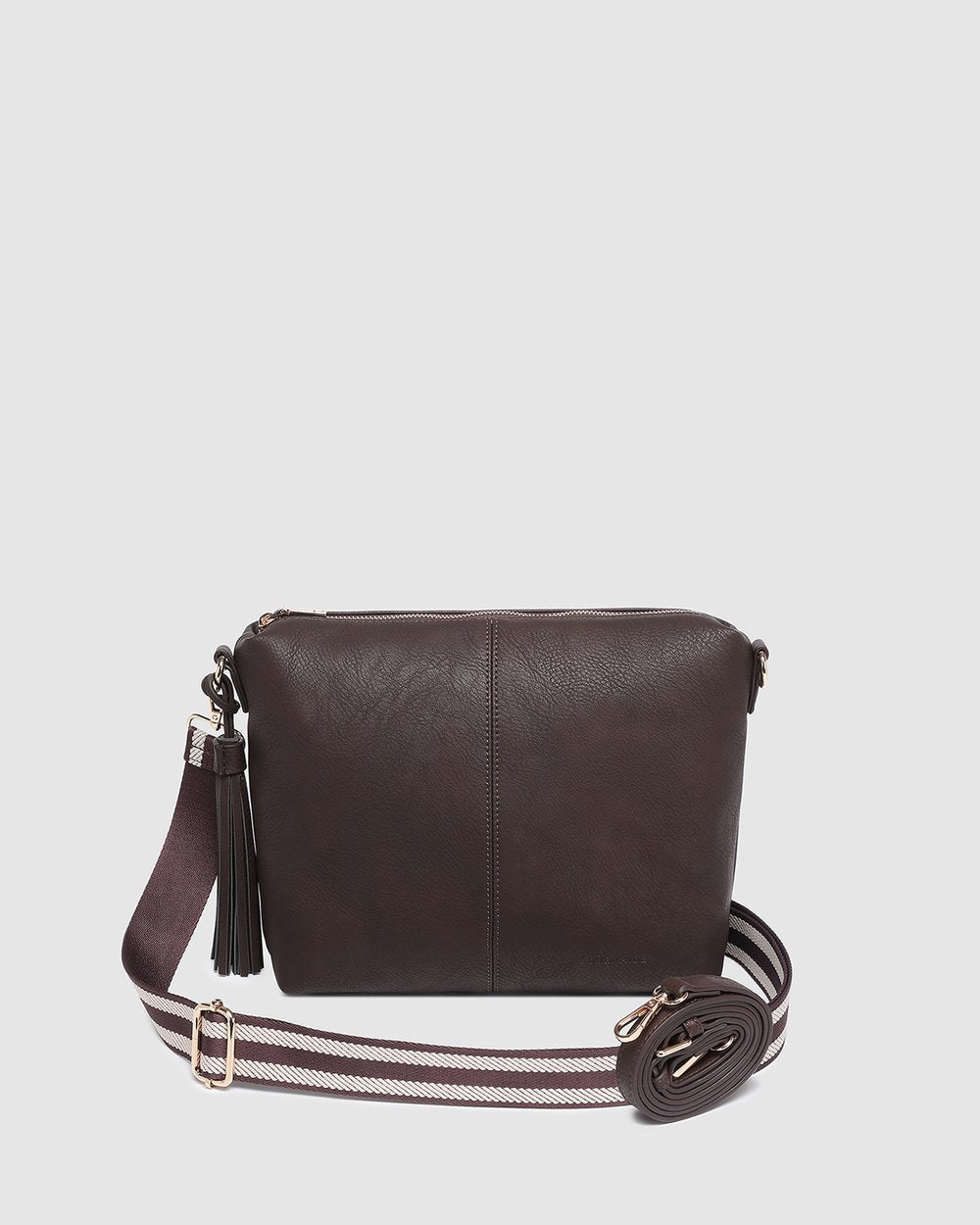 Daisy Stripe Crossbody Bag Chocolate