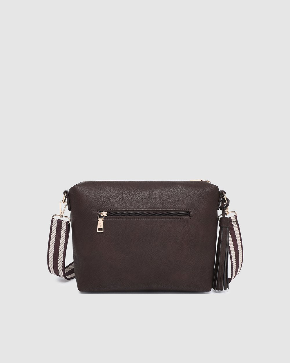 Daisy Stripe Crossbody Bag Chocolate