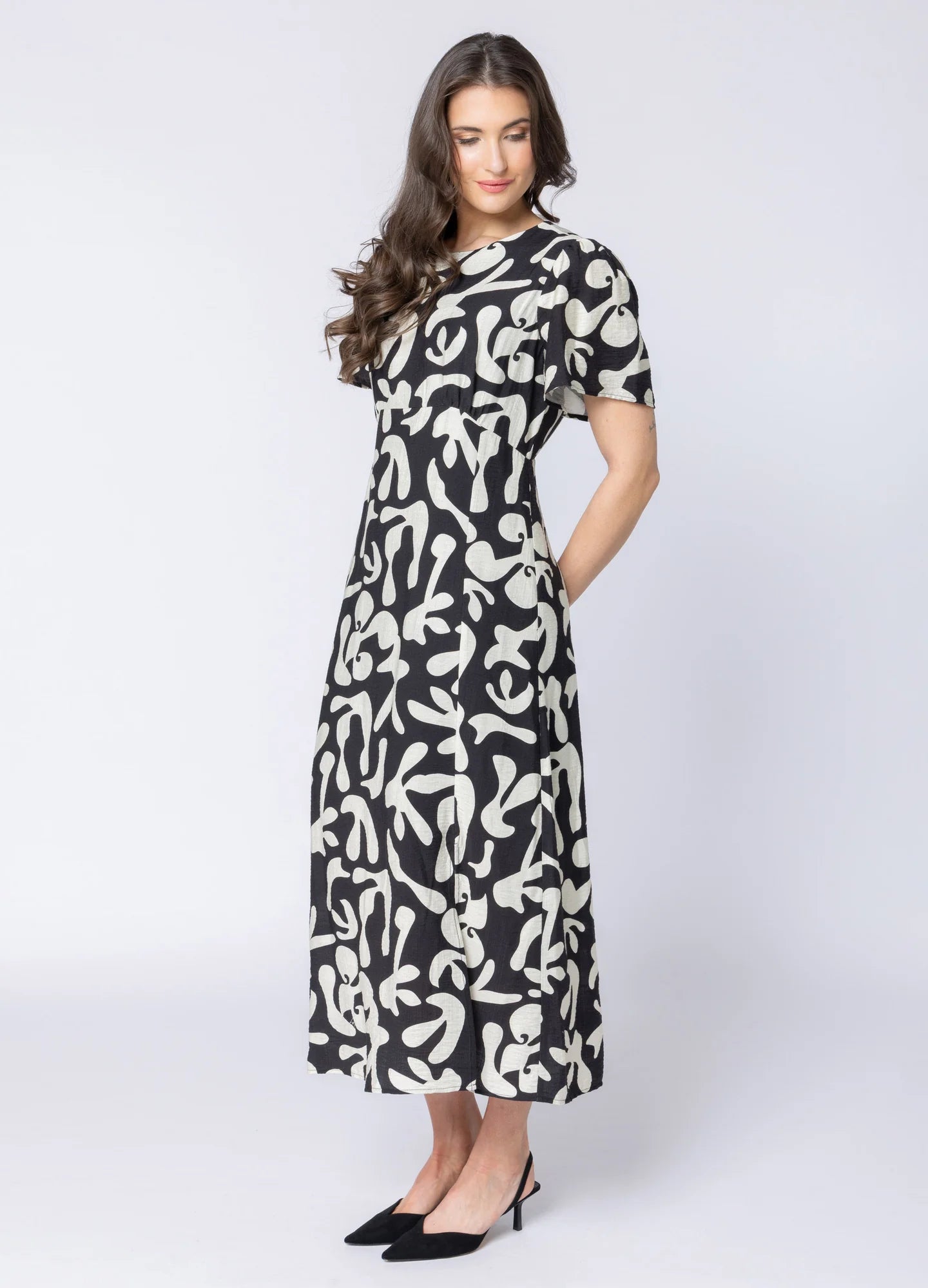 Angel Dress Mono Bloom