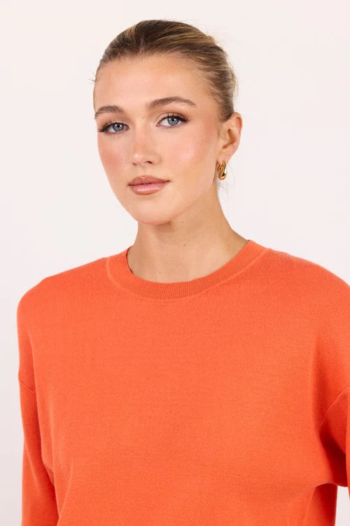 Intrepid Blood Orange Relaxed Knit Tee
