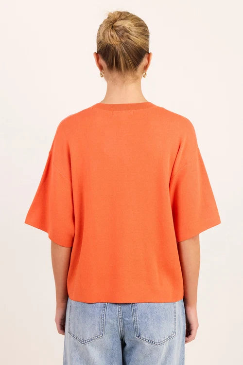 Intrepid Blood Orange Relaxed Knit Tee