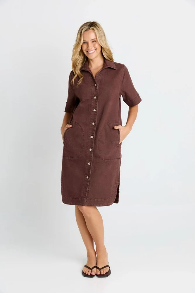 Dawson Denim Dress Chocolate