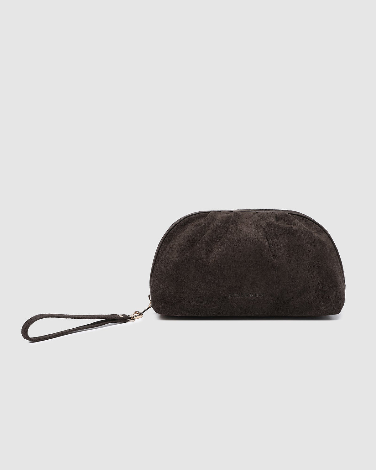 Sarski Suedette Makeup Bag Chocolate