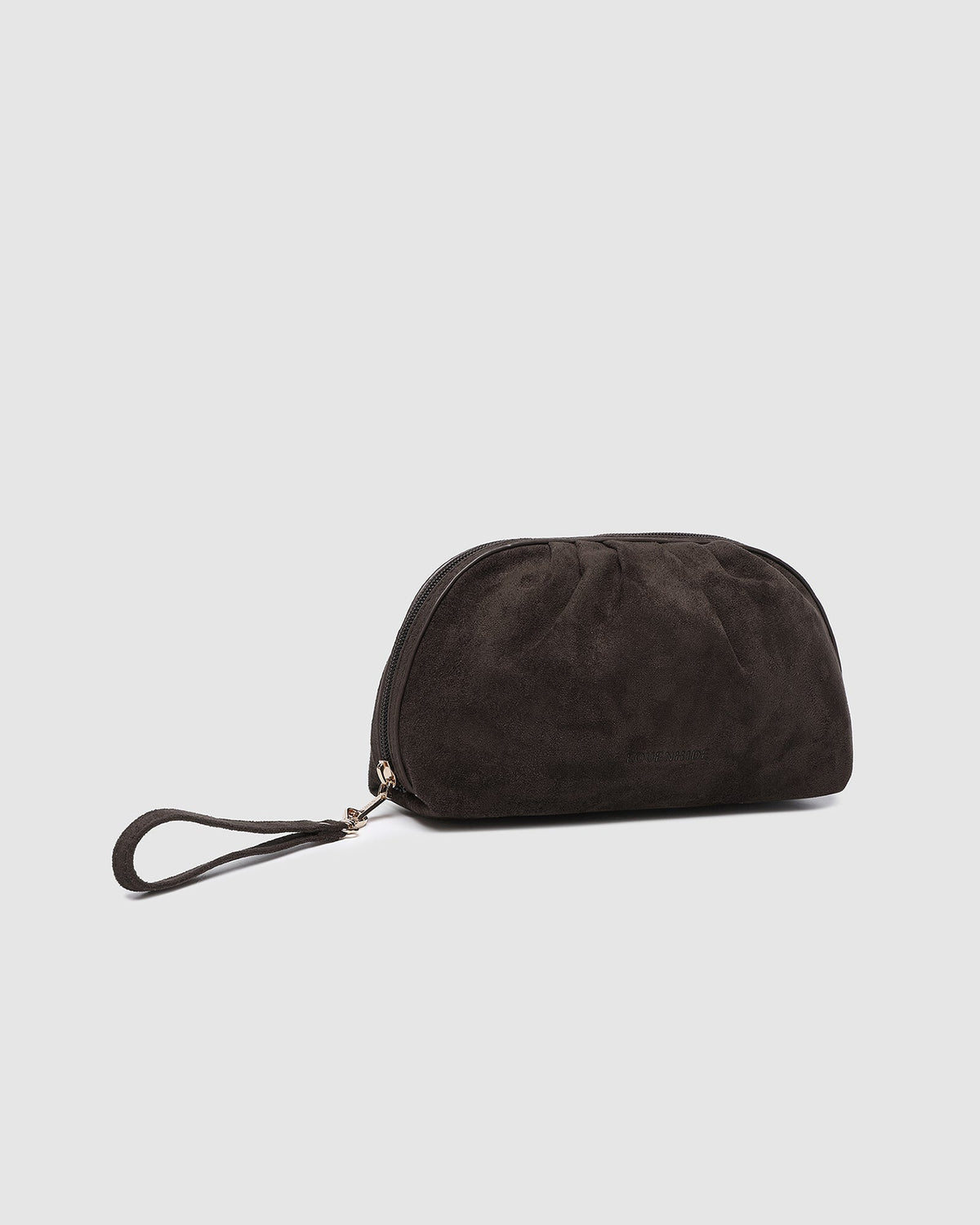 Sarski Suedette Makeup Bag Chocolate