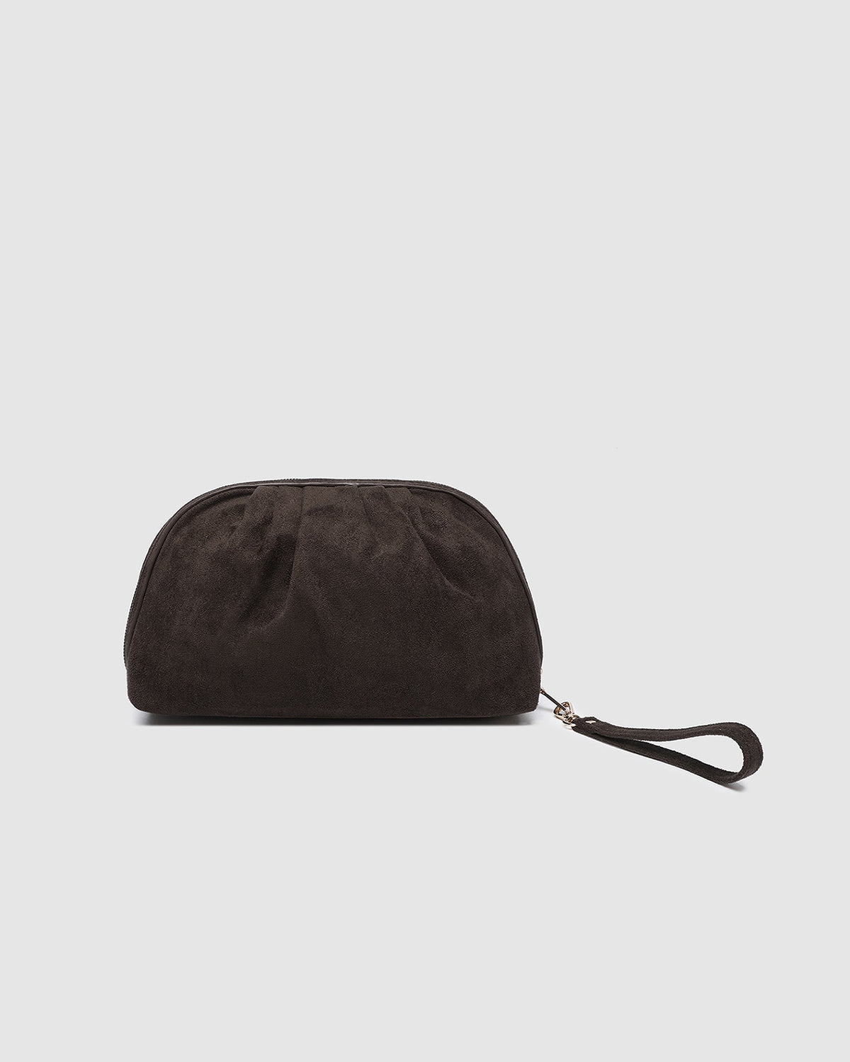 Sarski Suedette Makeup Bag Chocolate