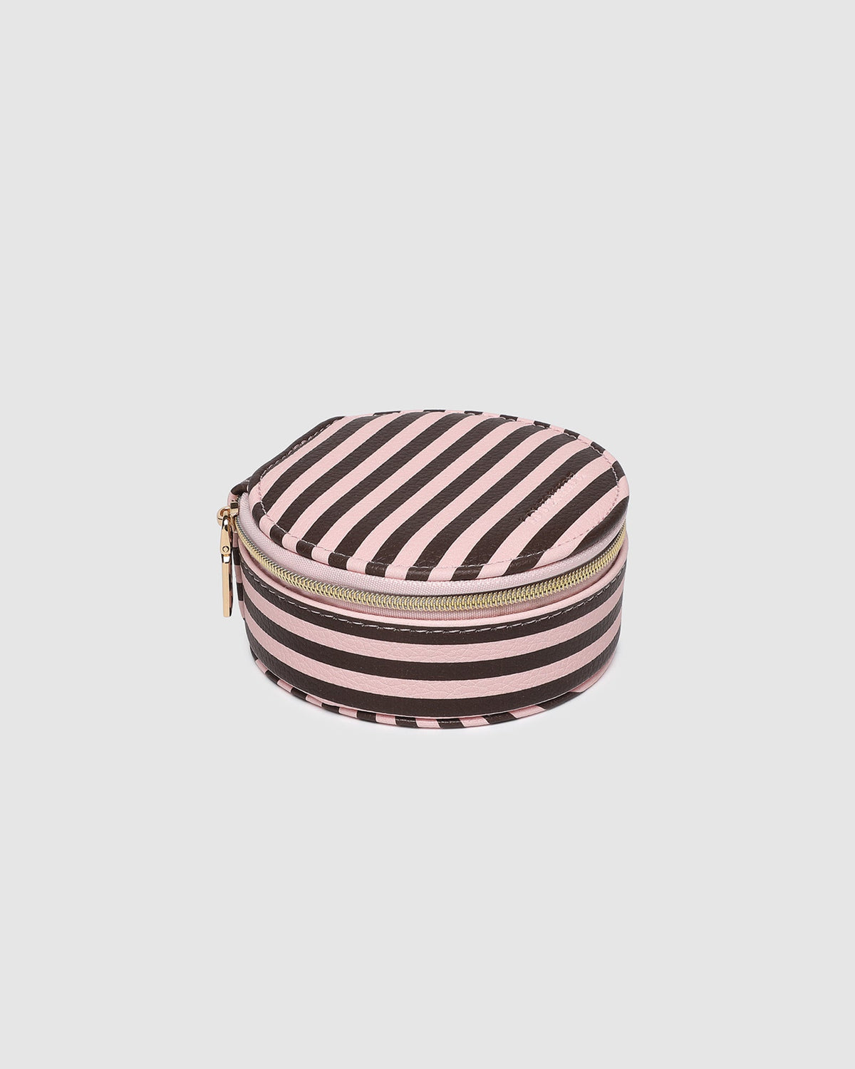 Sisco Stripe Jewellery Box Pink Chocolate Stripe