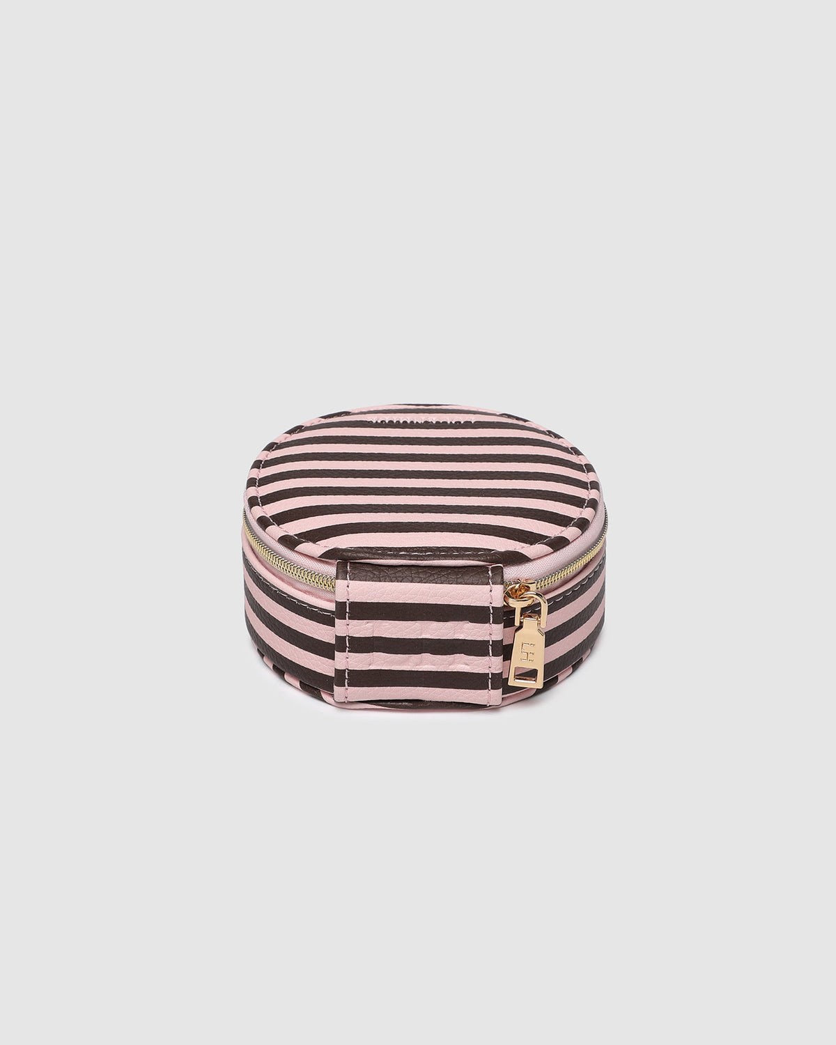 Sisco Stripe Jewellery Box Pink Chocolate Stripe