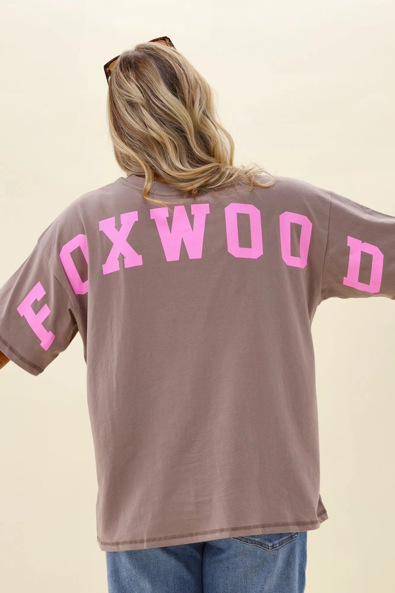 Interval Tee Brown & Bright Pink