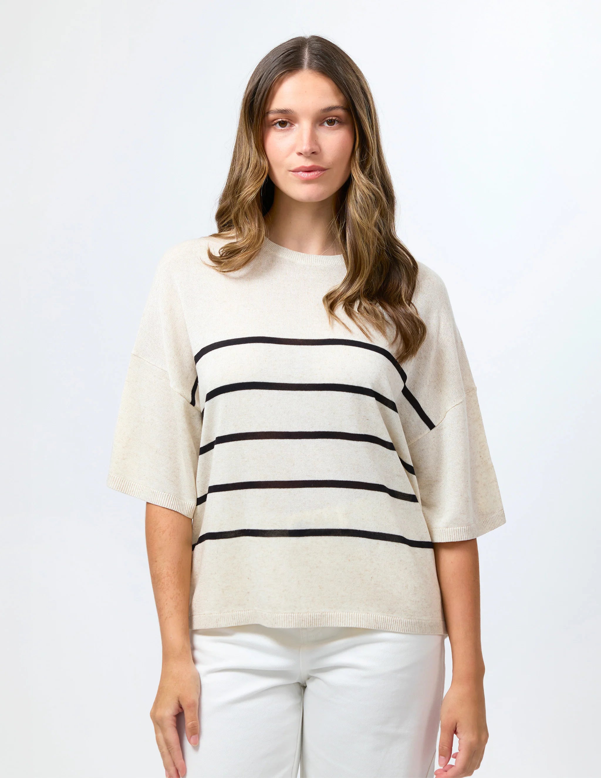 Indy Knit Neutral/Black Stripe