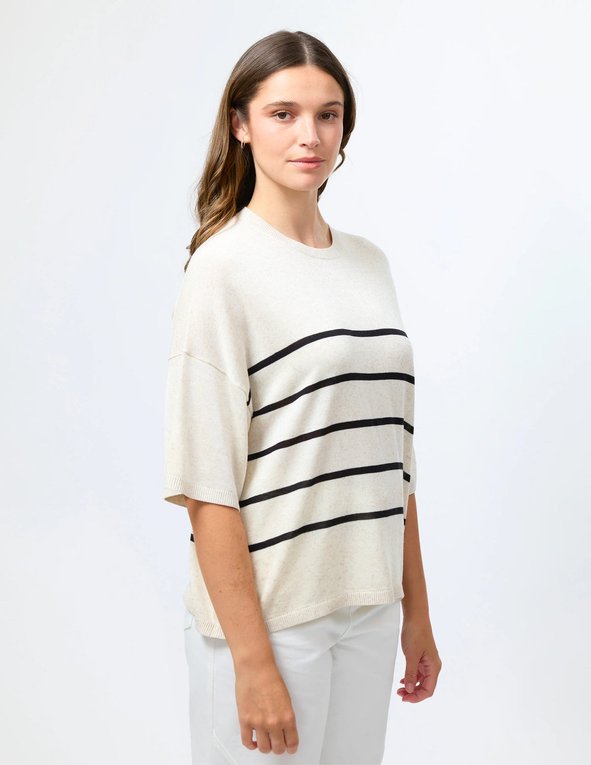 Indy Knit Neutral/Black Stripe