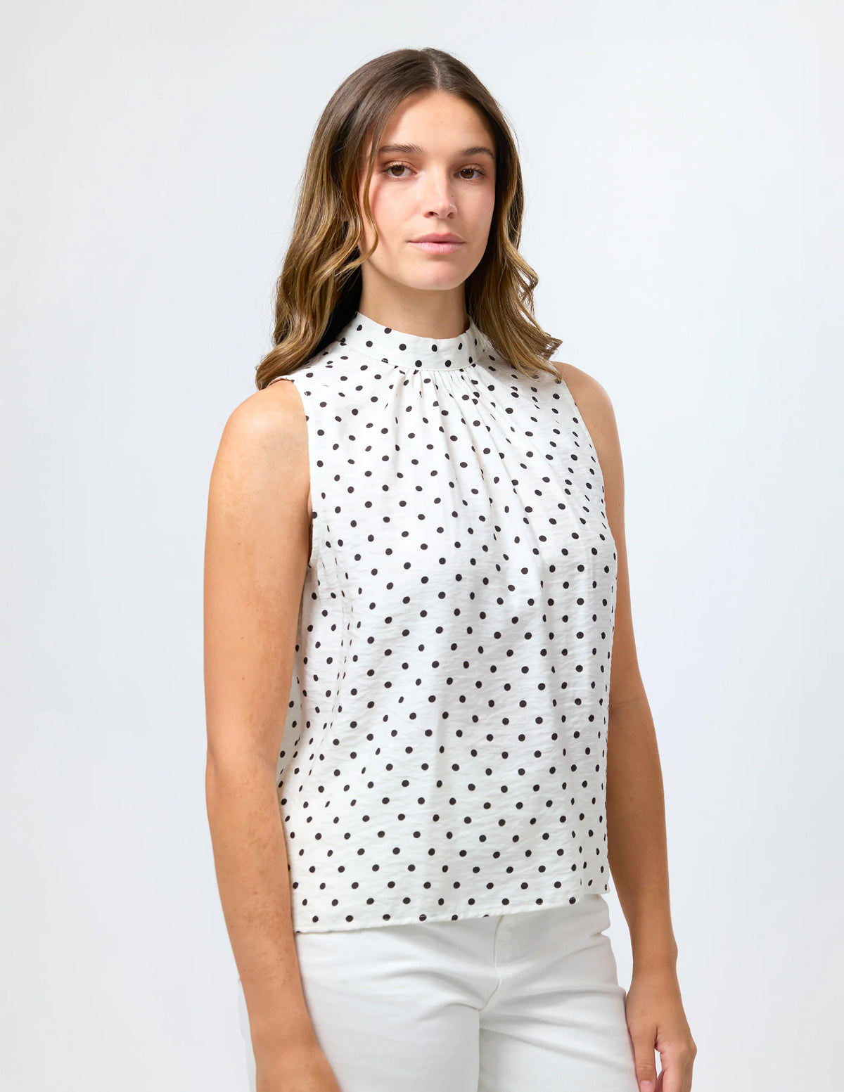 Ramone Blouse White Black Spot