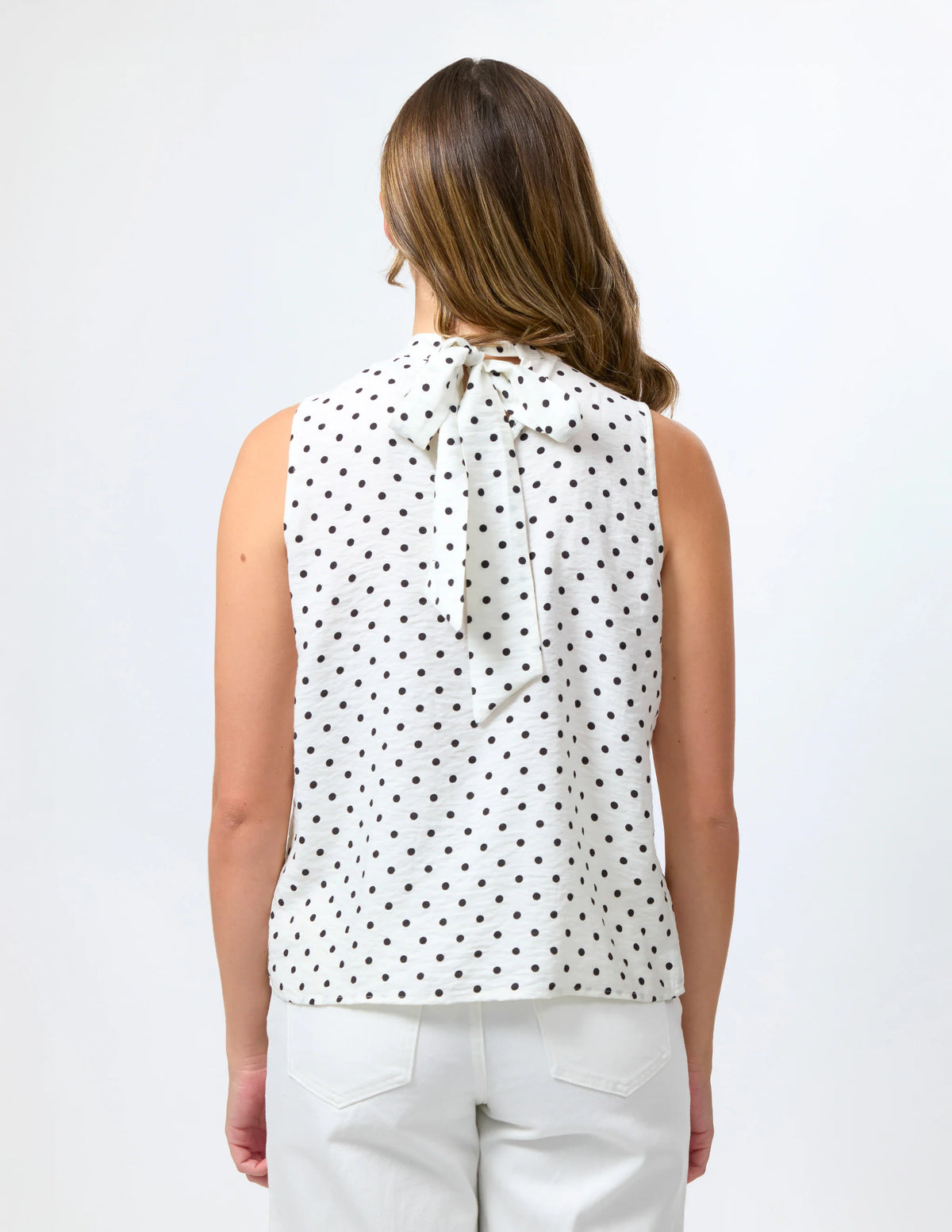 Ramone Blouse White Black Spot