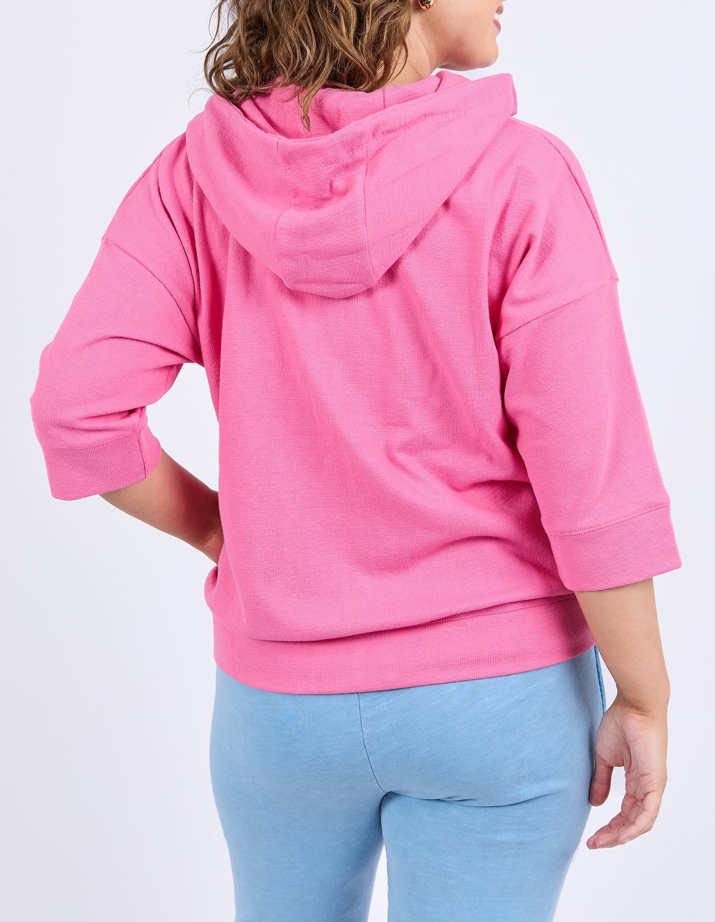Beachy Zip Hoodie Aurora Pink