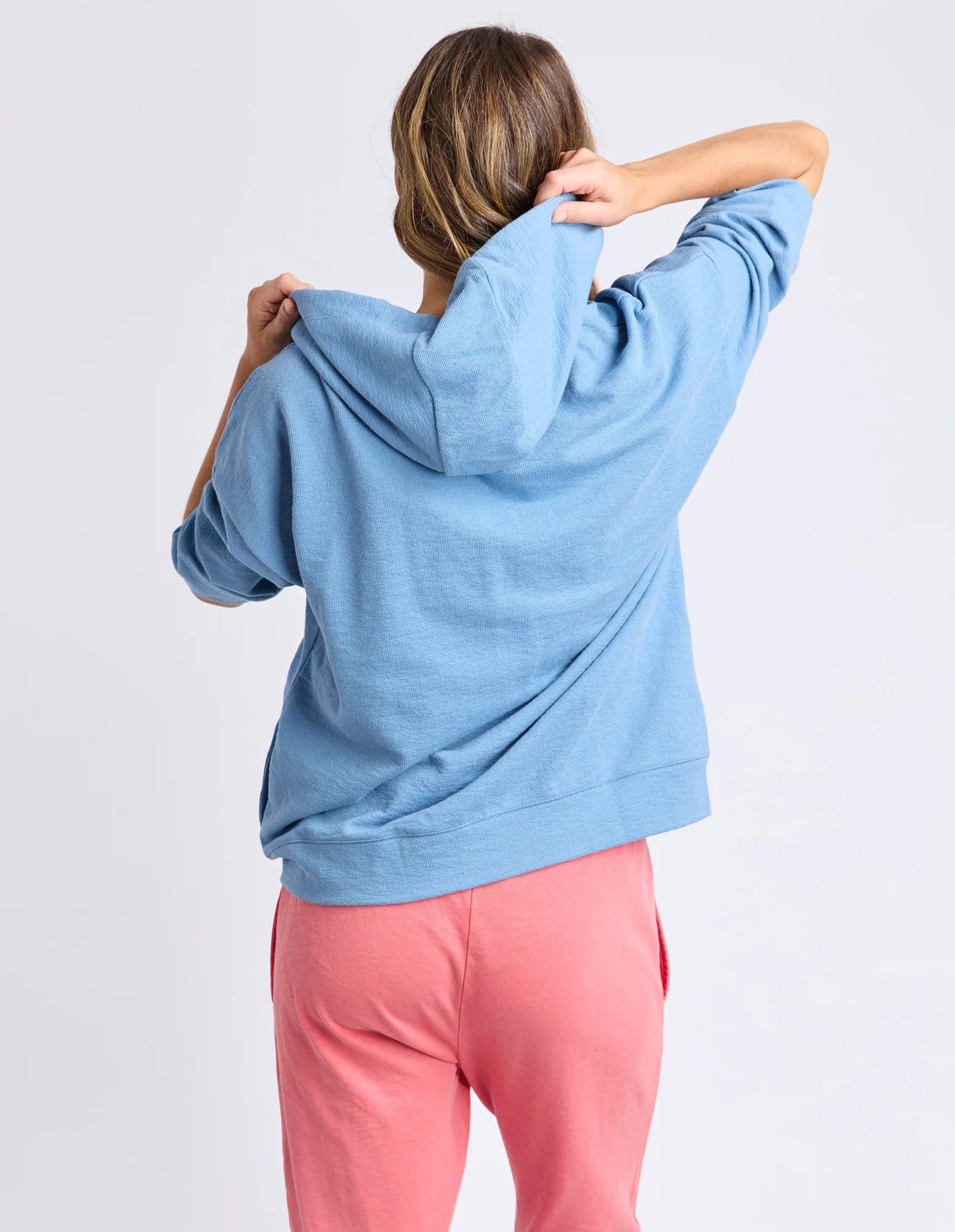 Beachy Zip Hoodie Blue Shadow