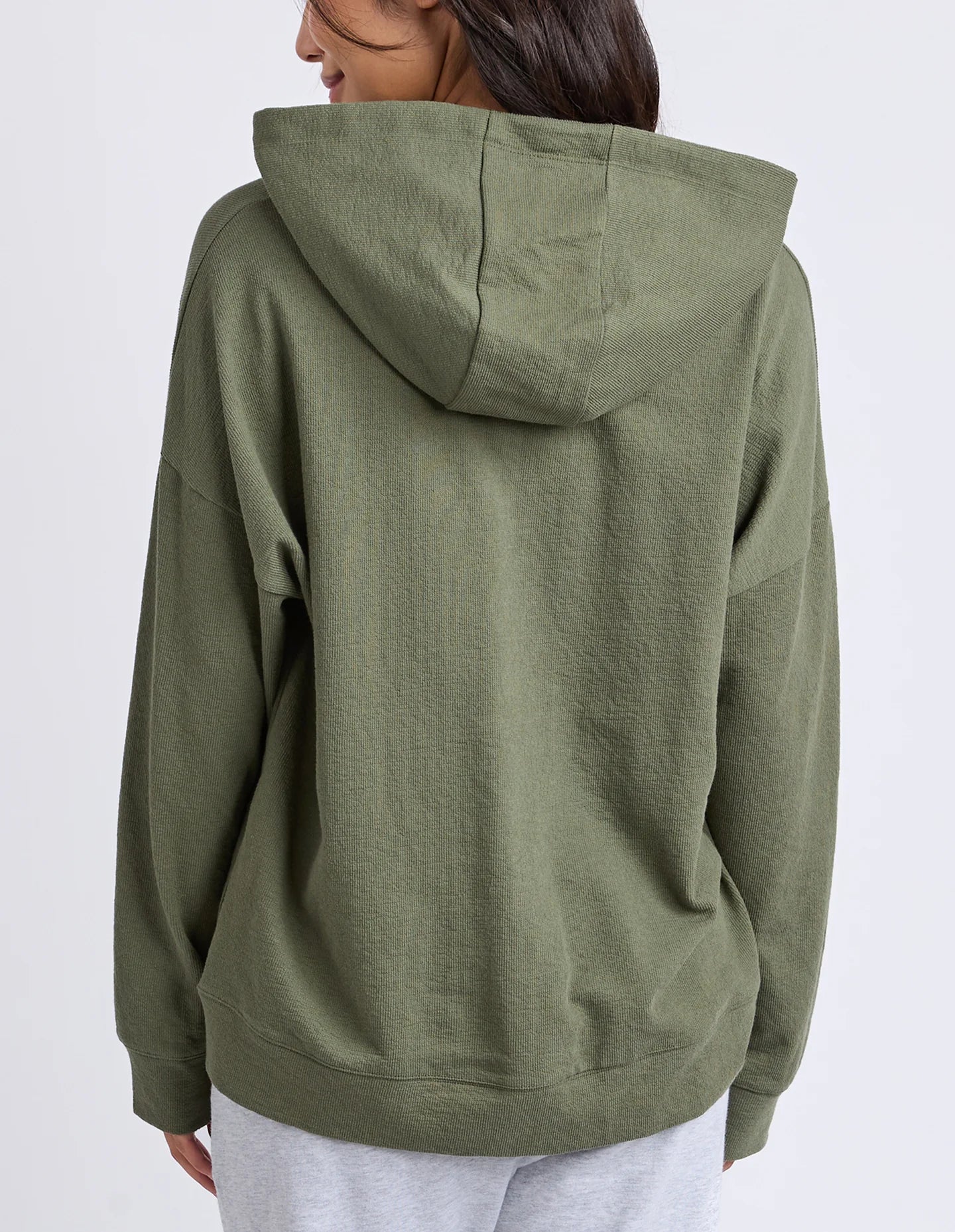 Beachy Long Sleeve Zip Hoodie Clover