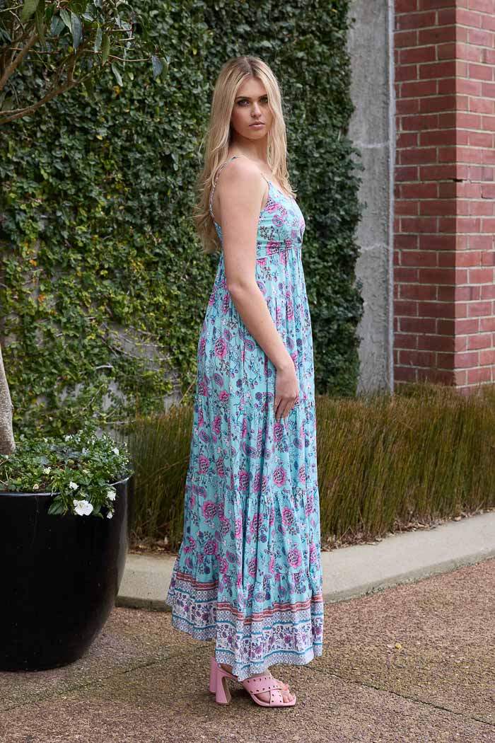 Coco Maxi Dress Blue Boho