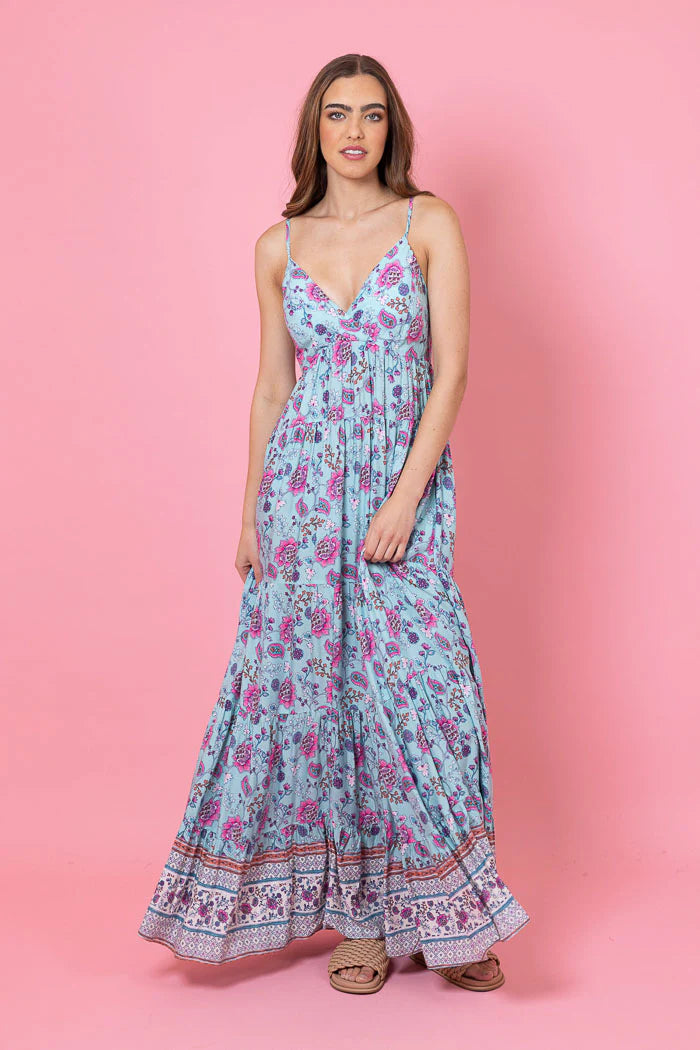 Coco Maxi Dress Blue Boho