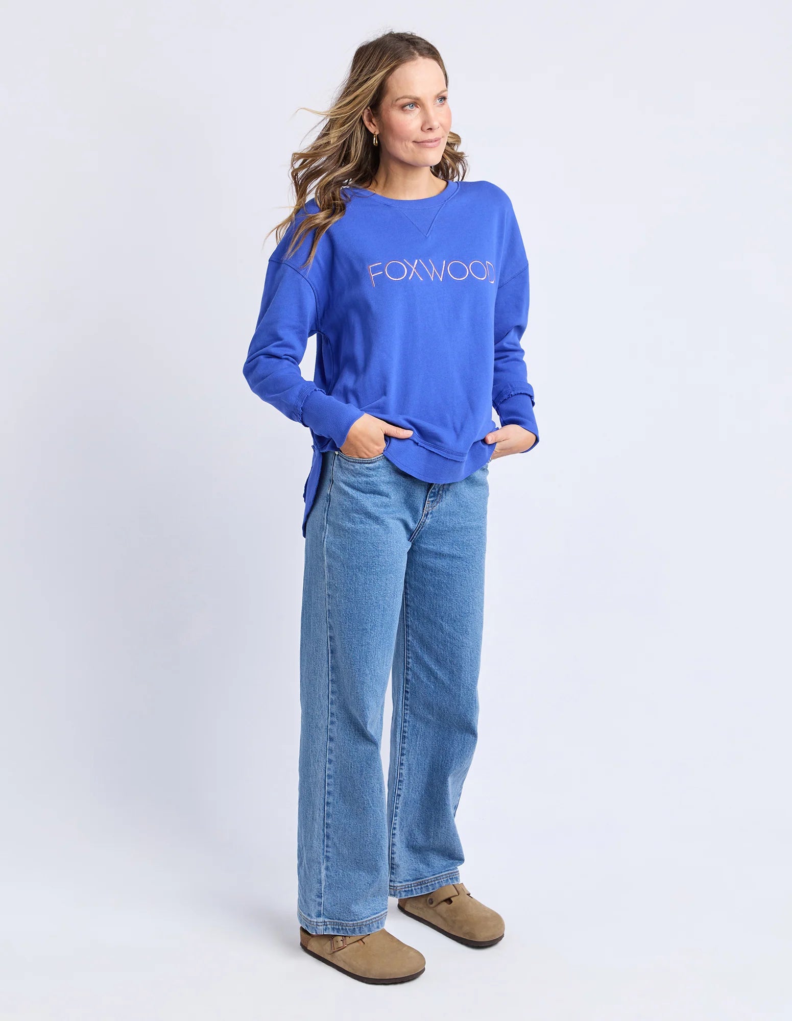 Simplified Metallic Crew Blue