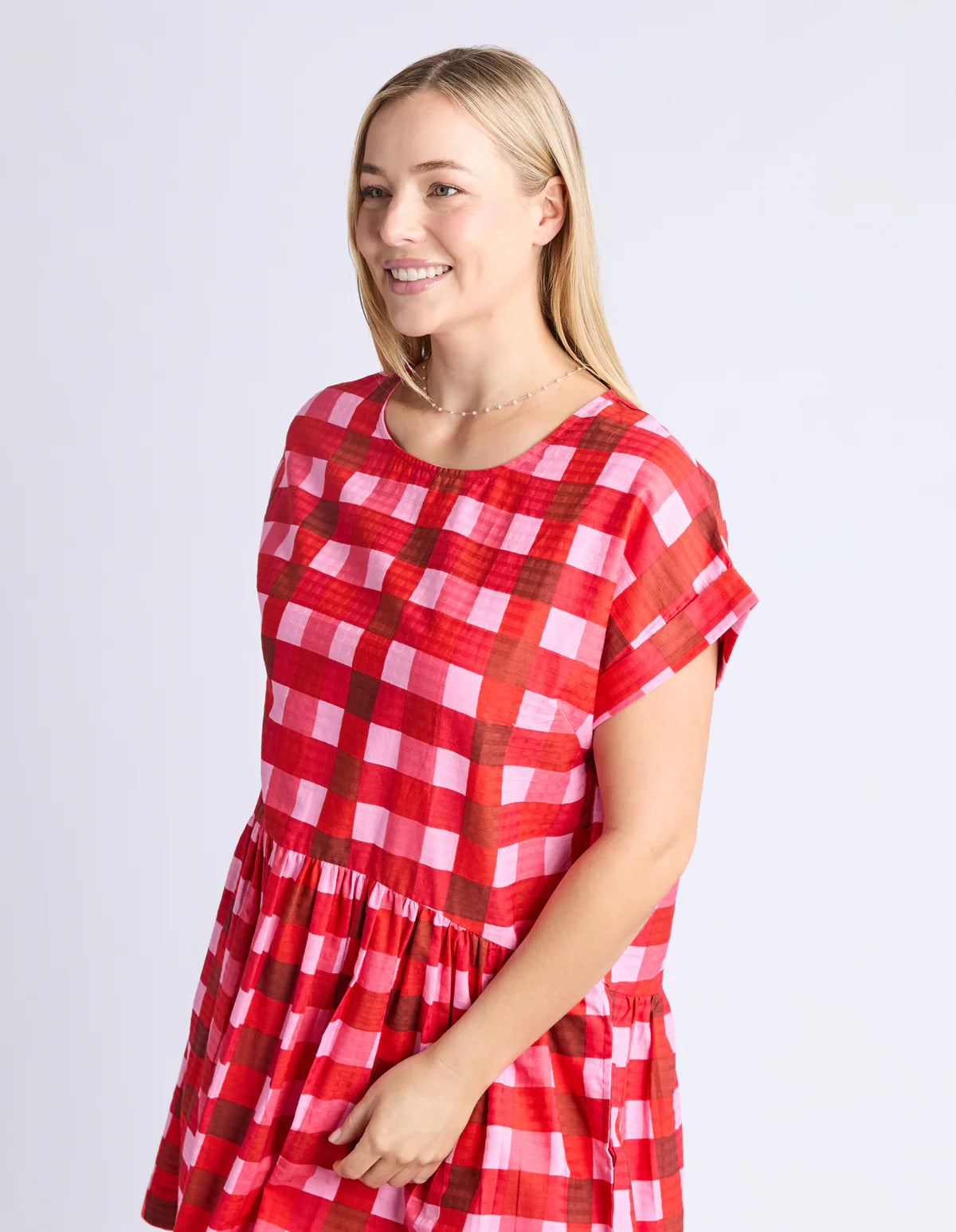 Edin Short Sleeve Dress Poppy