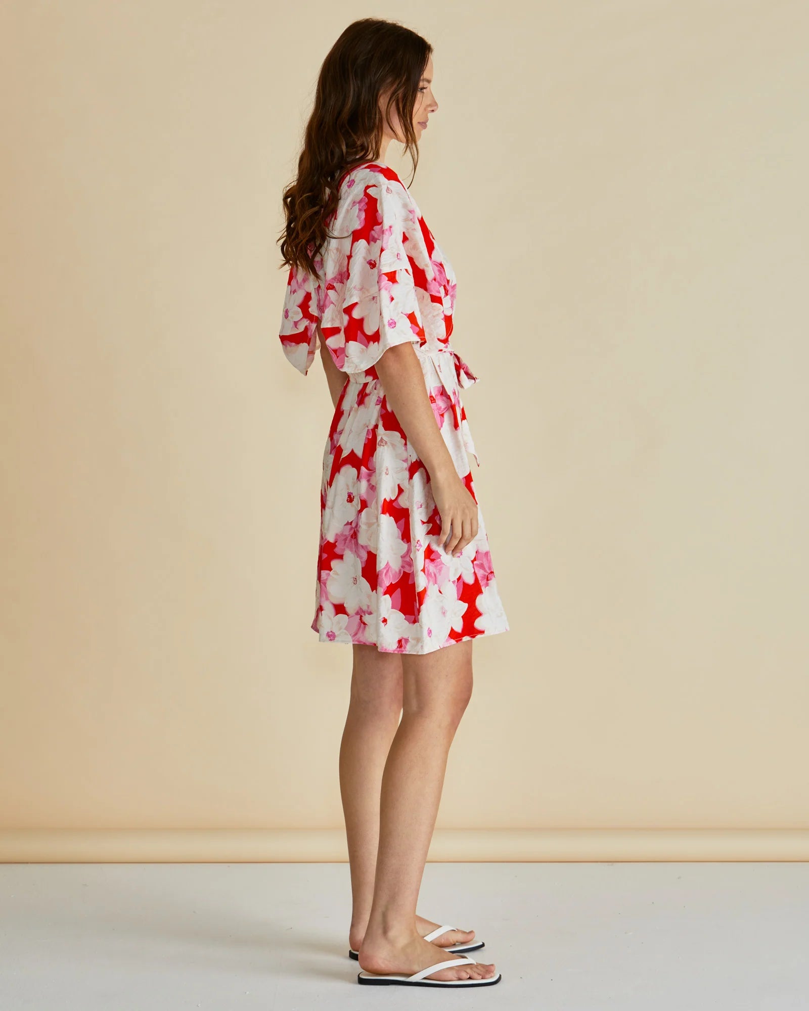 Gwenda Dress Red Floral Print