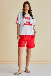 Relax Boxy Tee Cherry Print