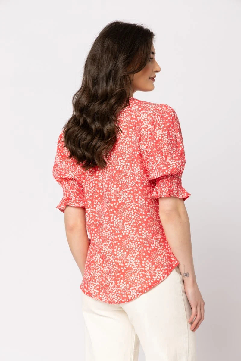Honey Blouse Short Sleeve Poppy Field
