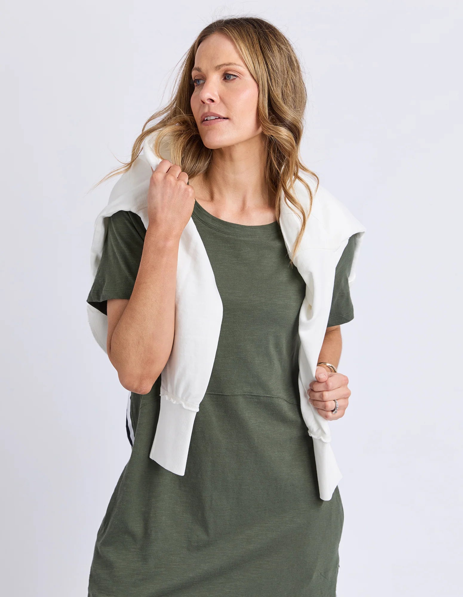 Bay Tape Dress Khaki