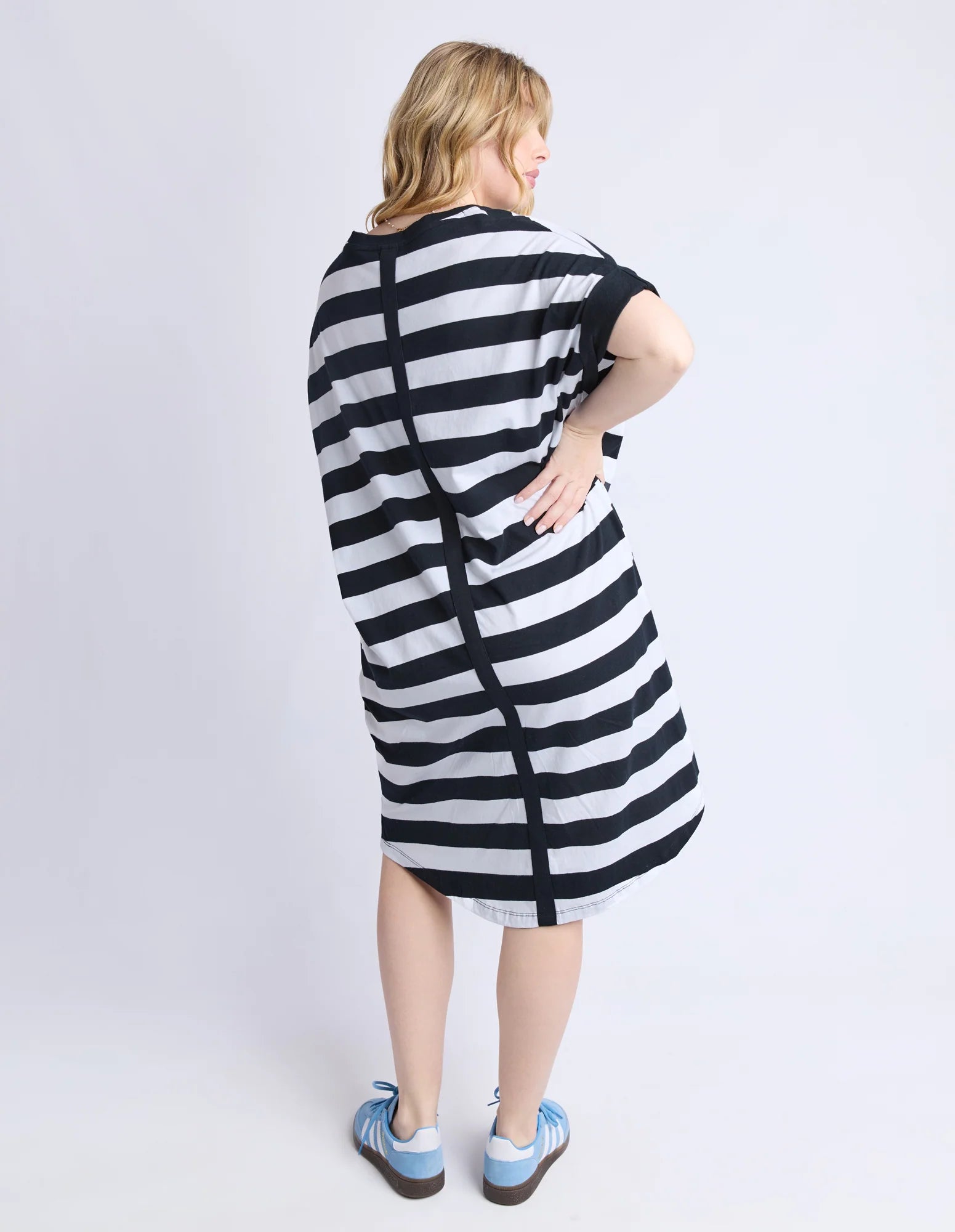 McKinley Dress Black and White Stripe
