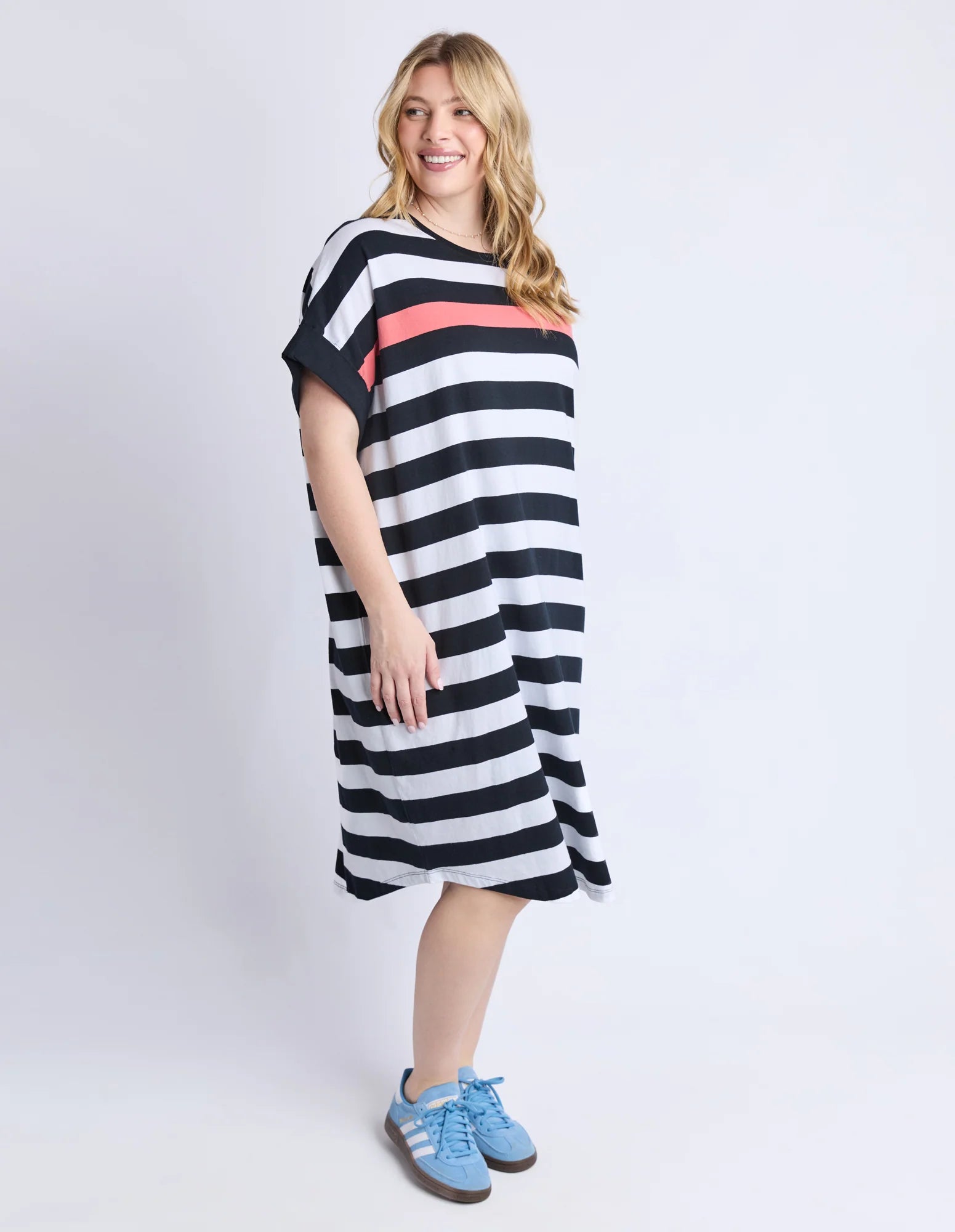McKinley Dress Black and White Stripe