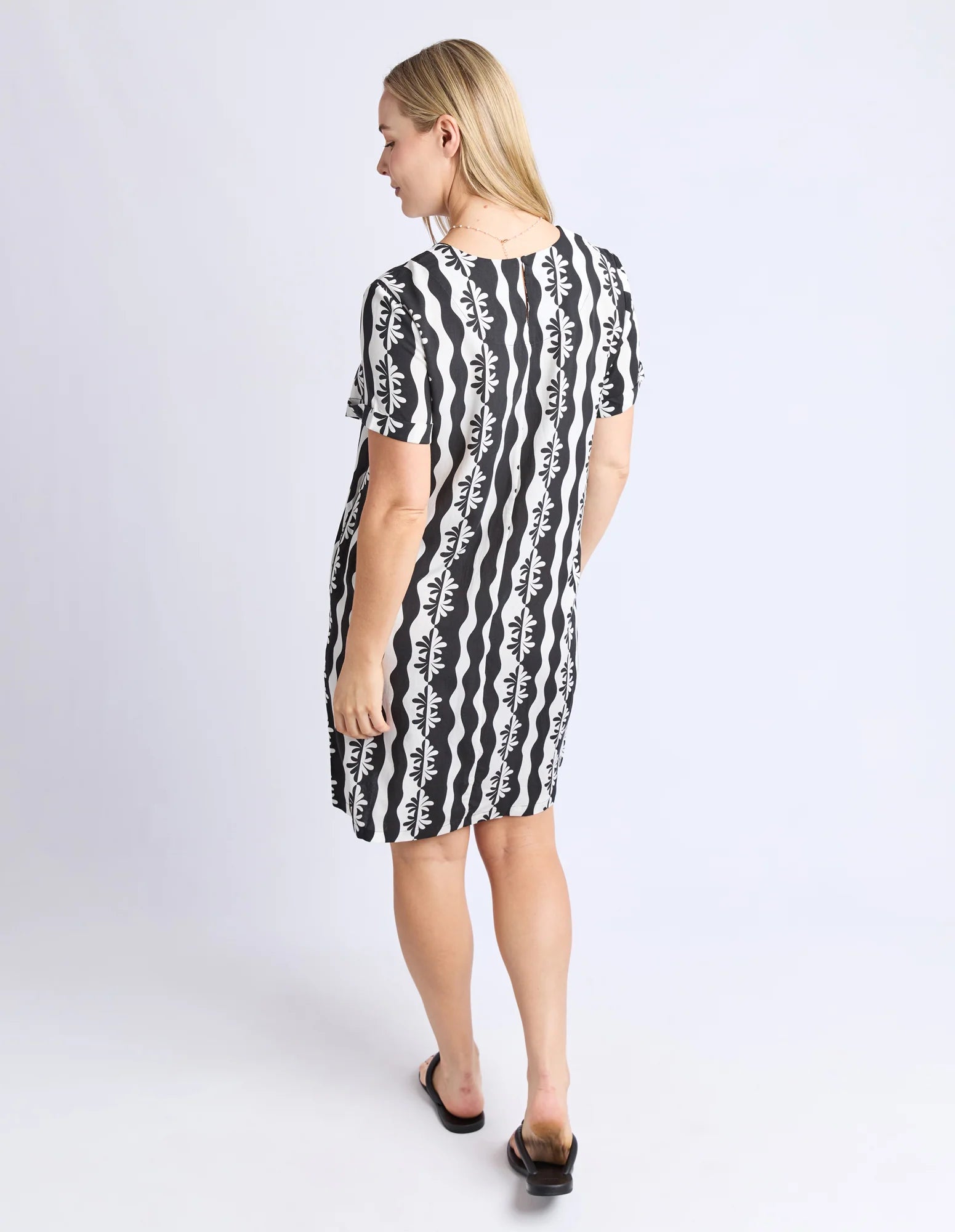 Casa Shift Dress Black/Marshmallow
