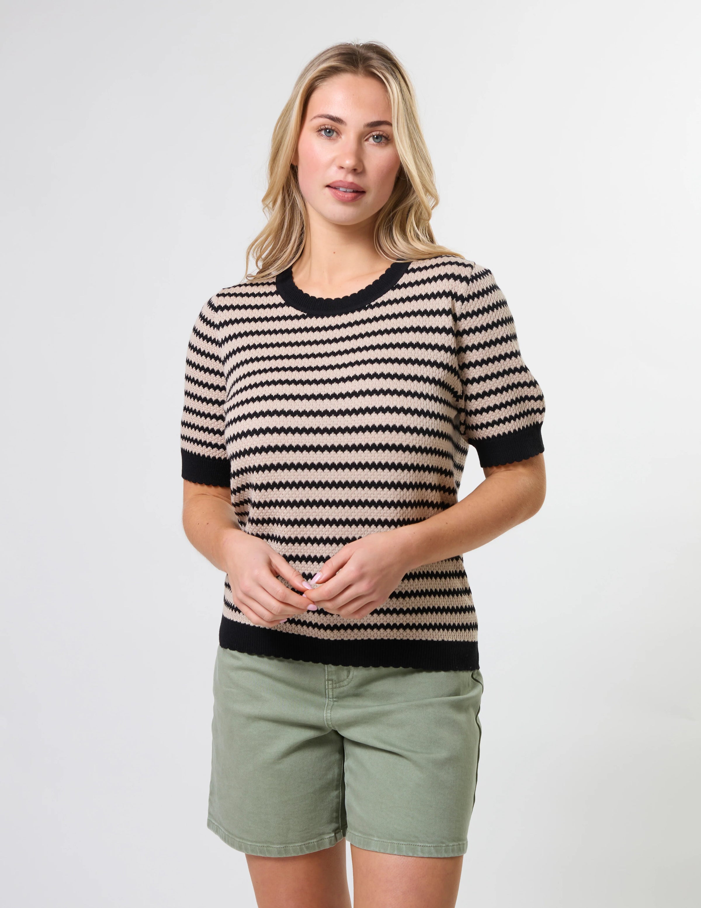 Charly Knit Sand Stripe