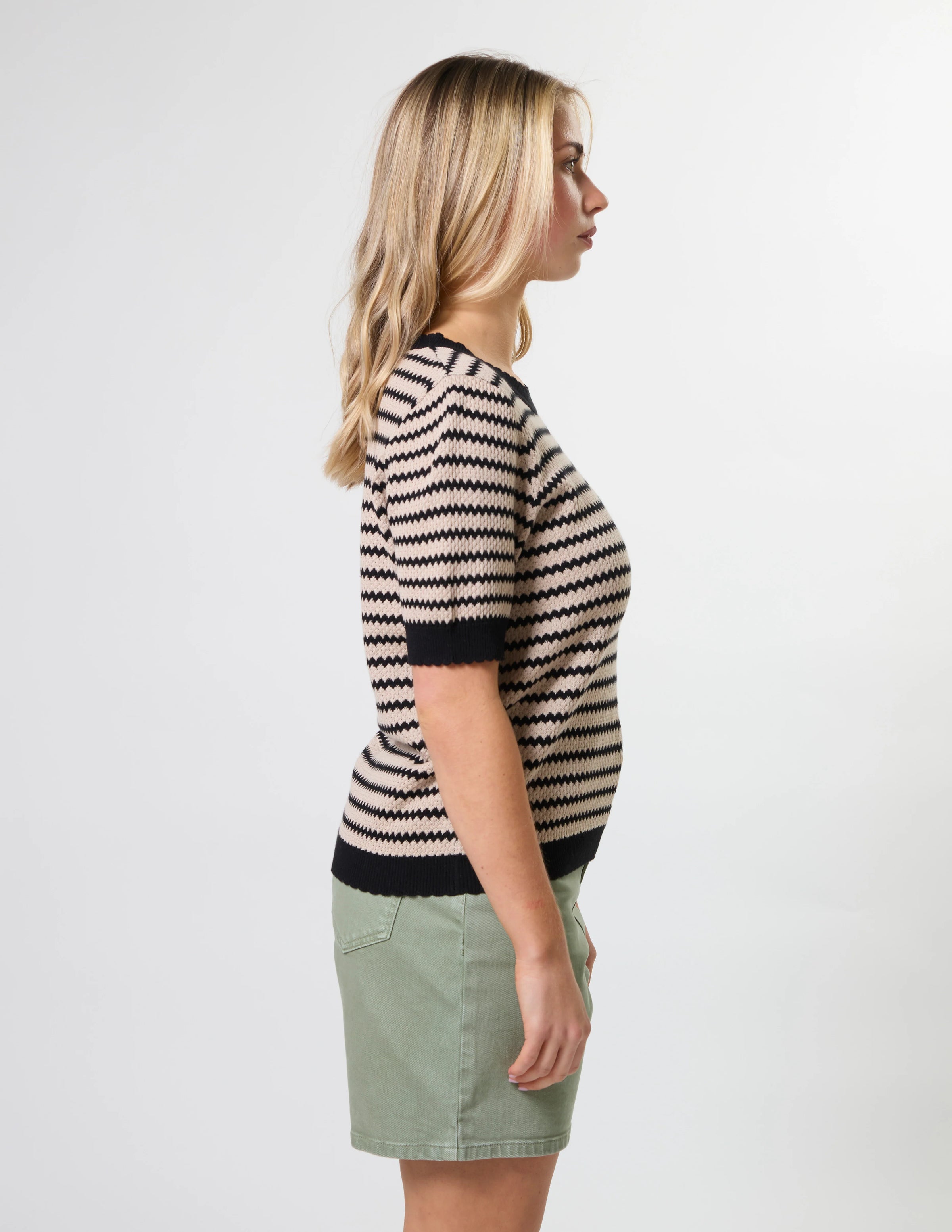 Charly Knit Sand Stripe