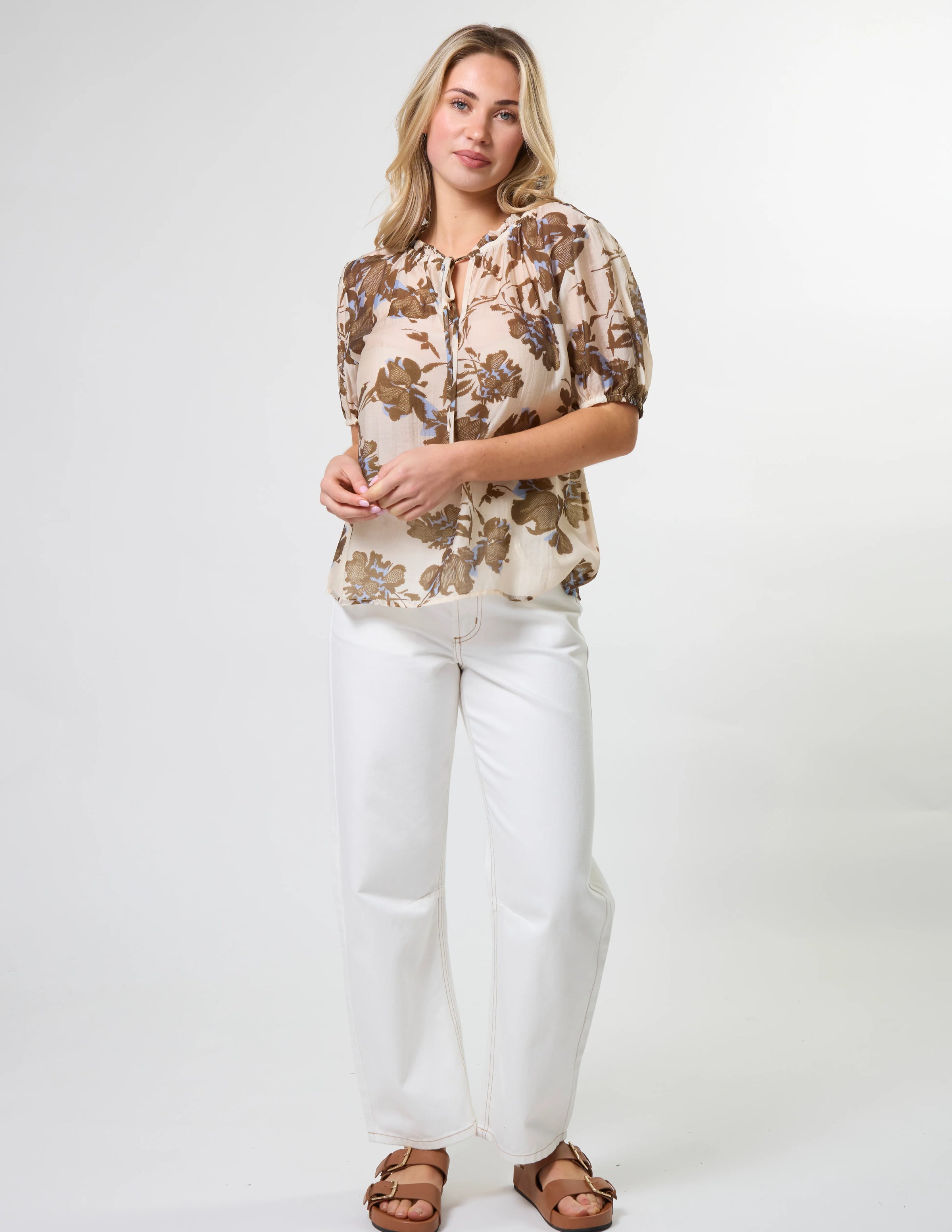 Arlo Blouse Copper Cornflower