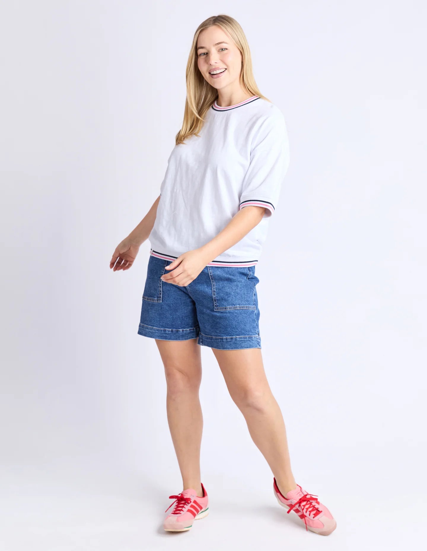 Faye Short Sleeve Sweat White