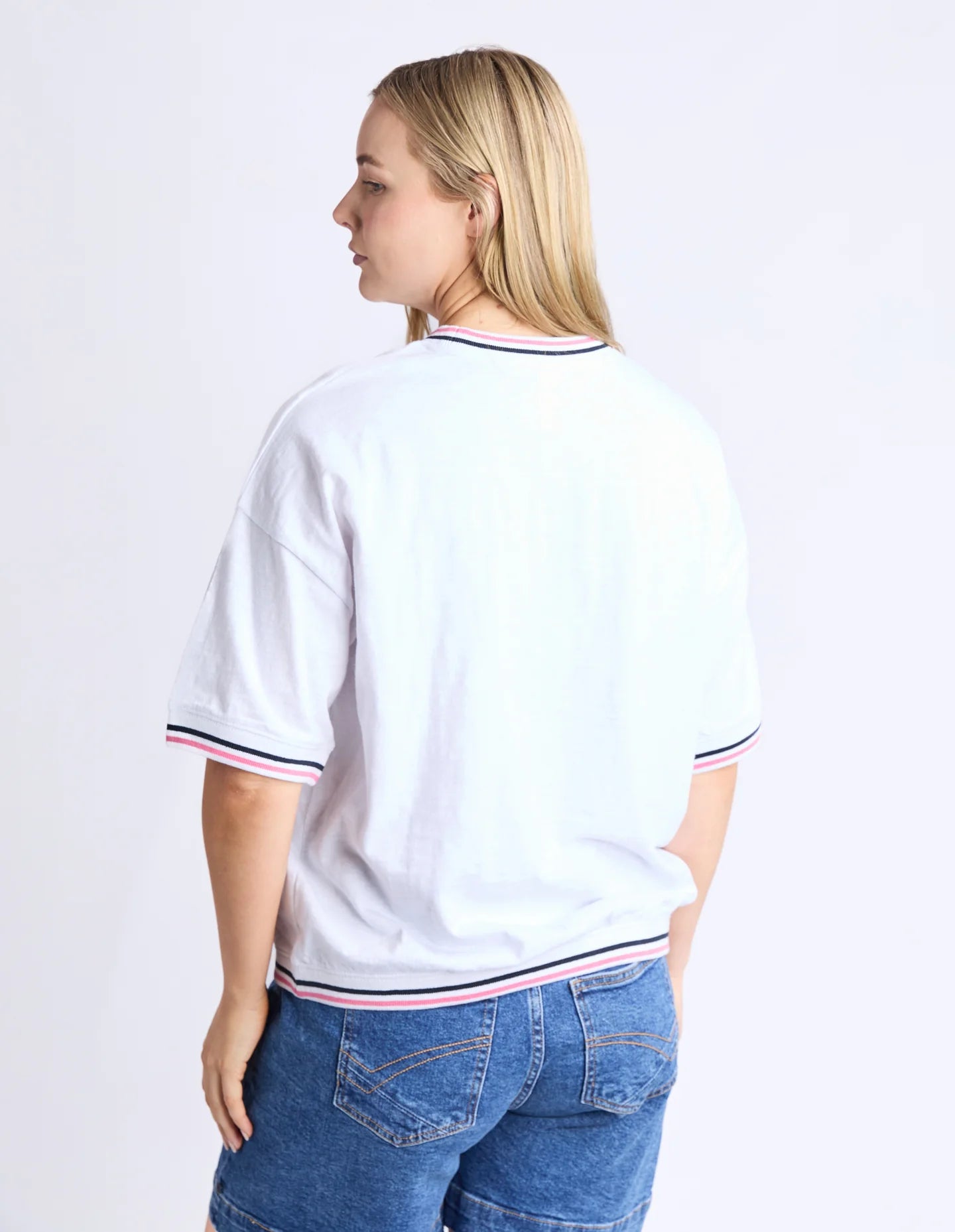 Faye Short Sleeve Sweat White
