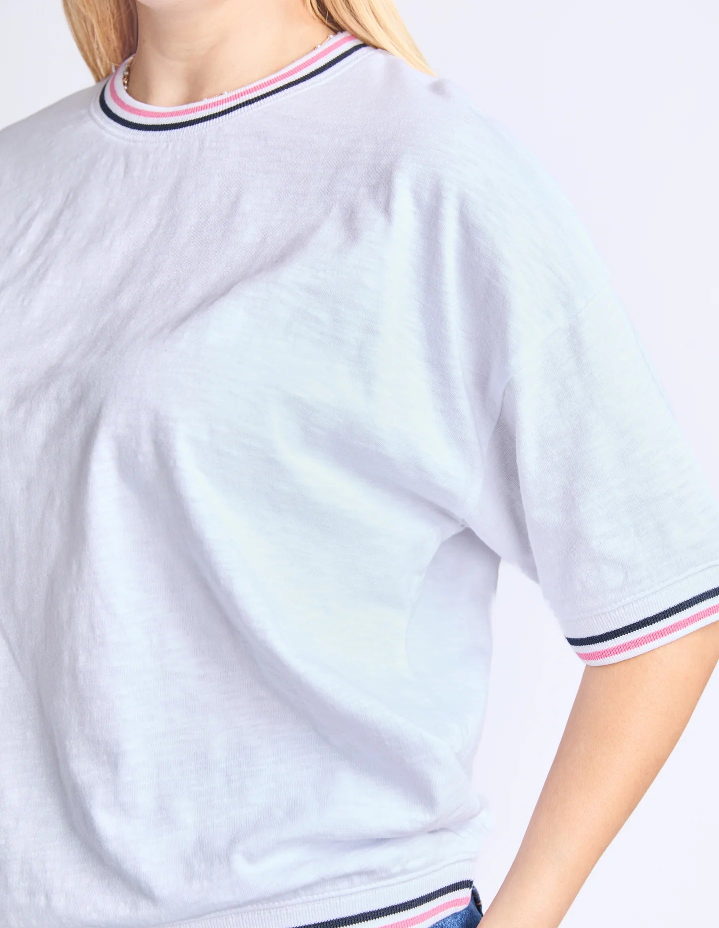 Faye Short Sleeve Sweat White