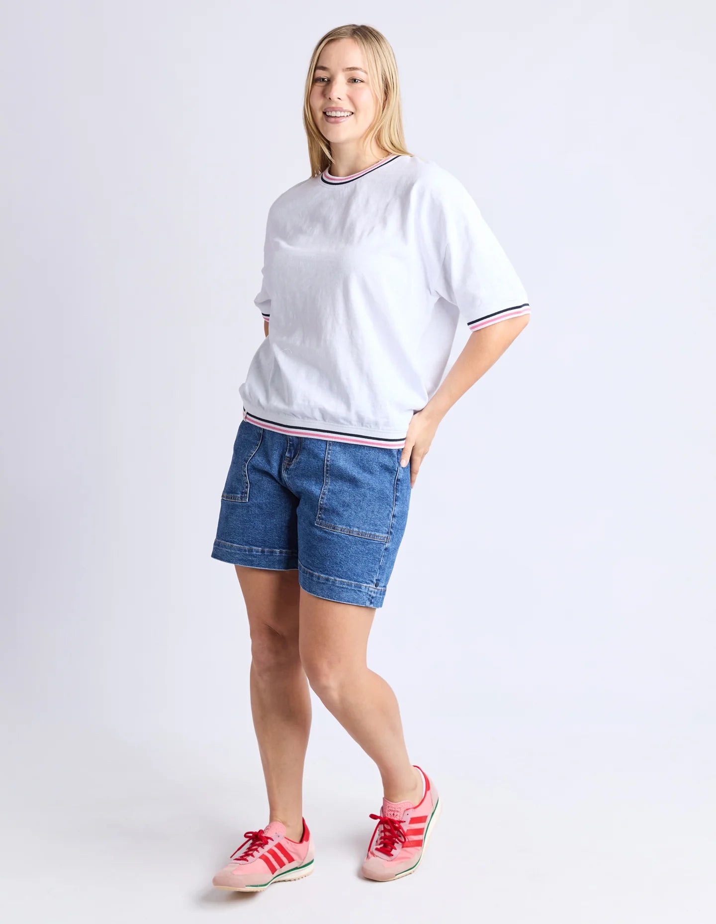 Faye Short Sleeve Sweat White