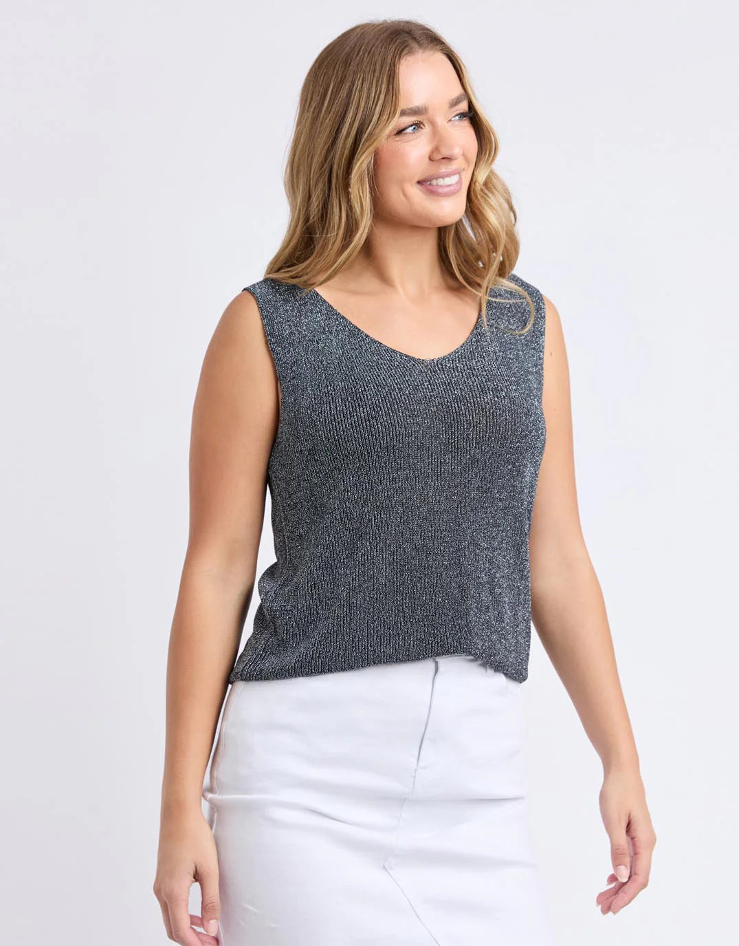 Foxwood Whitby Knit Top Black