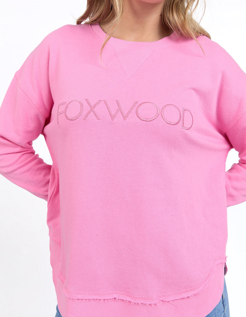 Simplified Metallic Crew Bubble Gum Pink