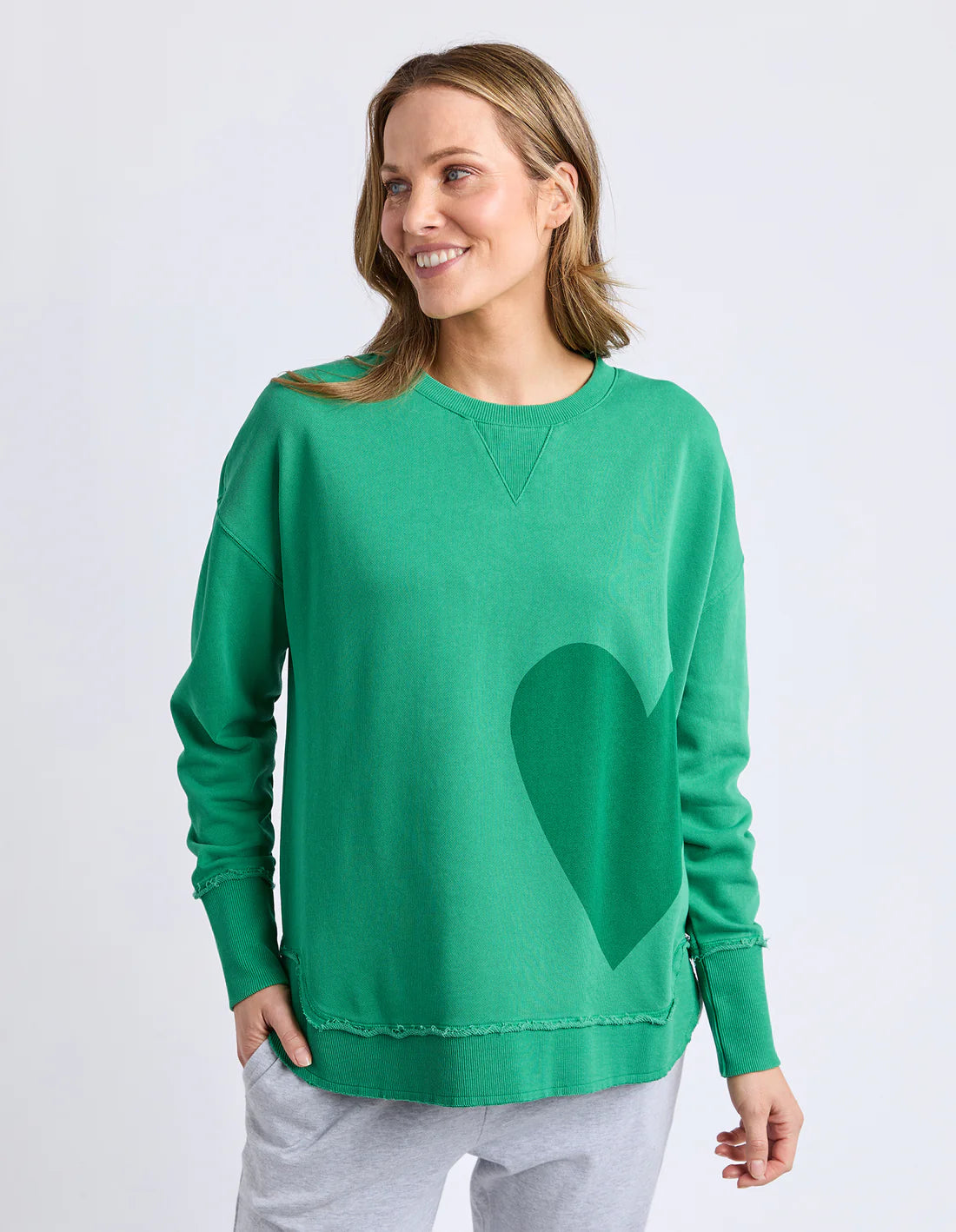 One Heart Crew Charm Pine Green