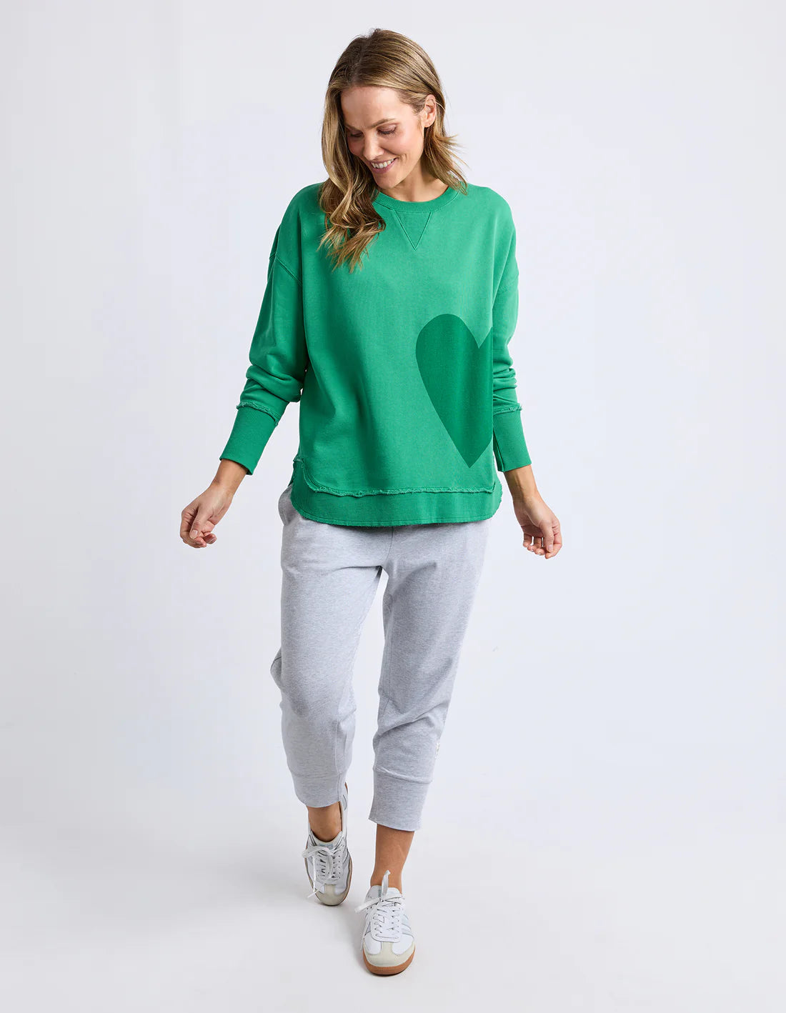One Heart Crew Charm Pine Green
