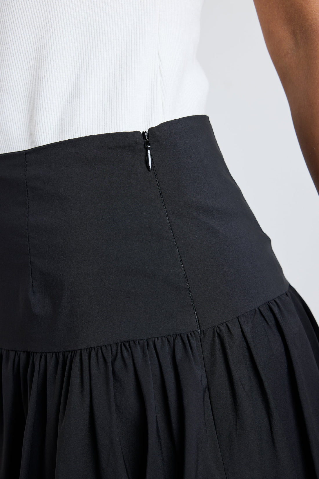 Stories Be Told Intensity Black Bubble Midi Skirt