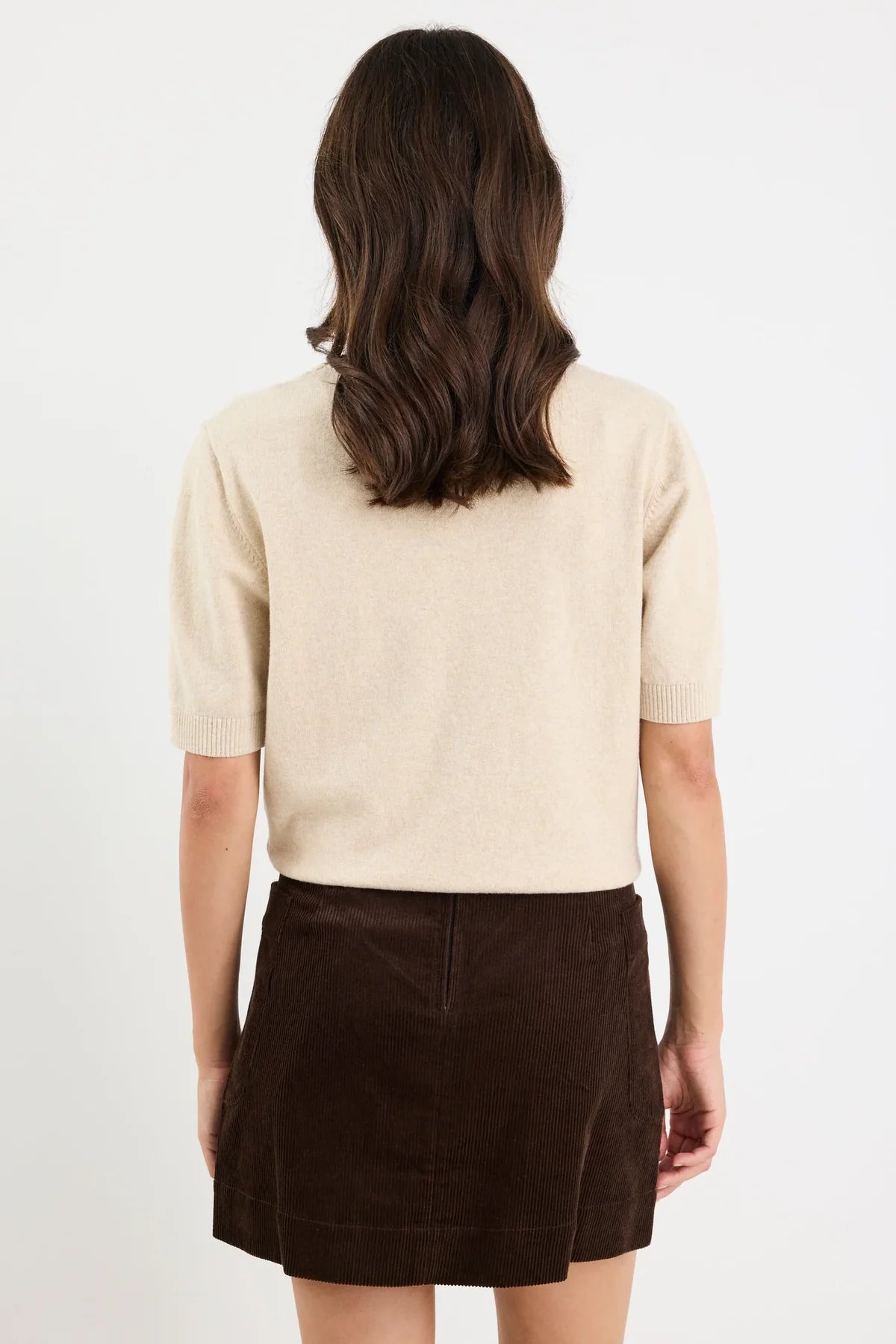 Ivy + Jack Topic Champagne Cashmere Blend Soft Knit Tee