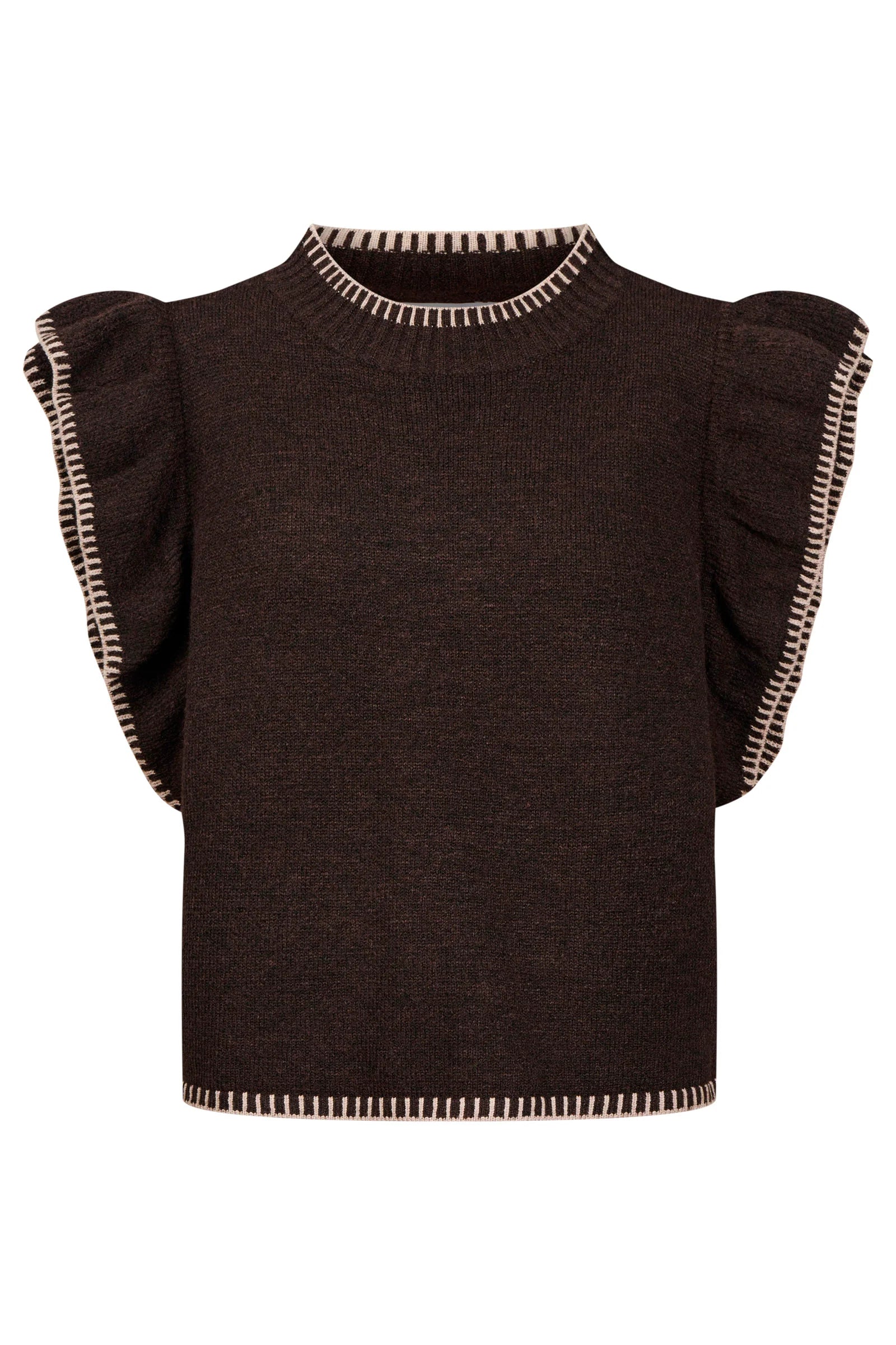 Isle Of Mine Athena Frill Knit Top
Chocolate
